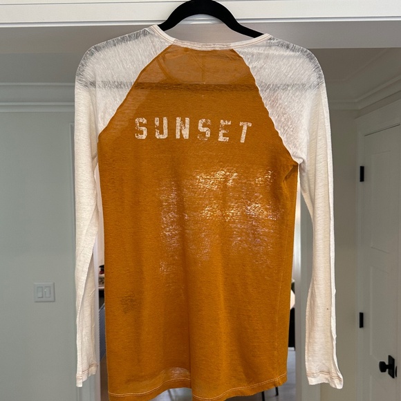 Étoile Isabel Marant Reed Baseball Jersey. 100% Distressed/Sheer Linen. Size L. - Picture 2 of 12